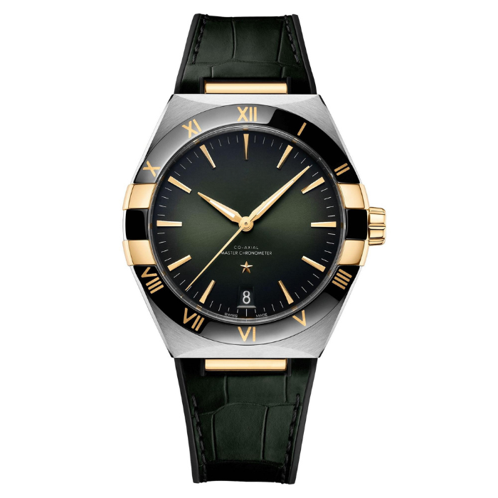 Constellation Co-Axial Master Chronometer Green Dial with Gold Details