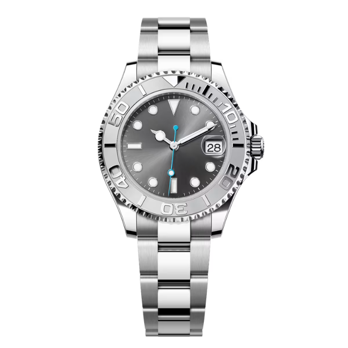 Sport 37 – Rhodium Dial | Steel Bracelet & Matte Rotating Bezel