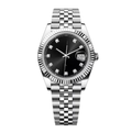 Classic 41 – Black Diamond Dial | Steel Jubilee Bracelet
