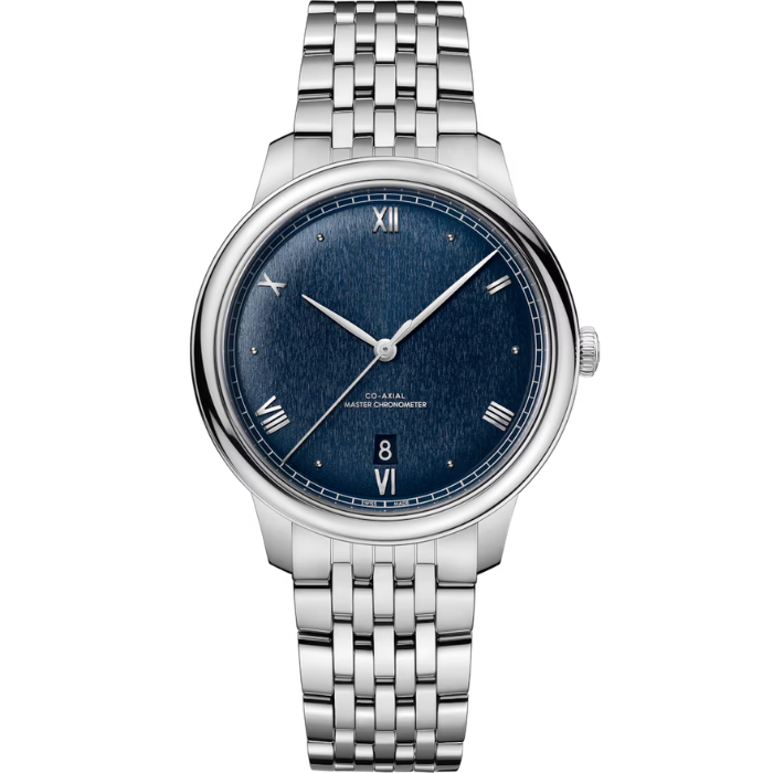 De Ville Prestige Co-Axial Master Chronometer Silver and Blue Dial