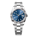 Classic 41 – Blue Sunburst Dial | Steel Bracelet & Fluted Bezel
